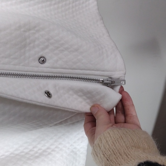 Nwt Eileen Fisher white hooded long jacket size large - Picture 5 of 14